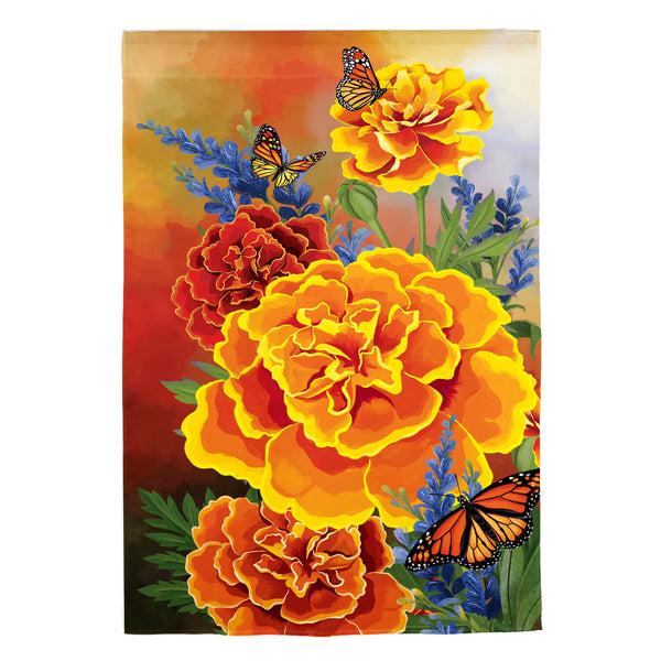 Plow & Hearth Mariposa Melody Burlap Garden Flag