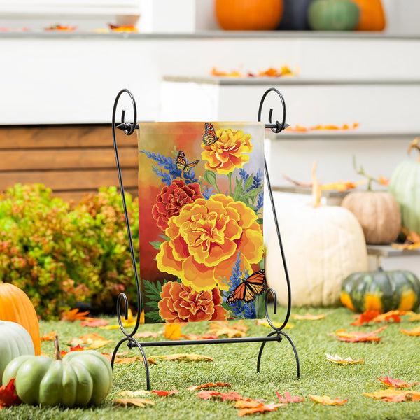 plow & hearth Mariposa Melody Burlap Garden Flag