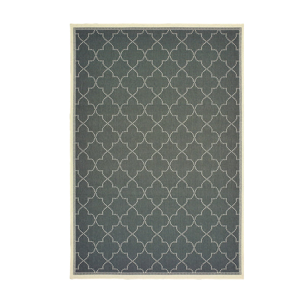 plow & hearth Marston Quatrefoil Area Rug 3'7"x 5'6"