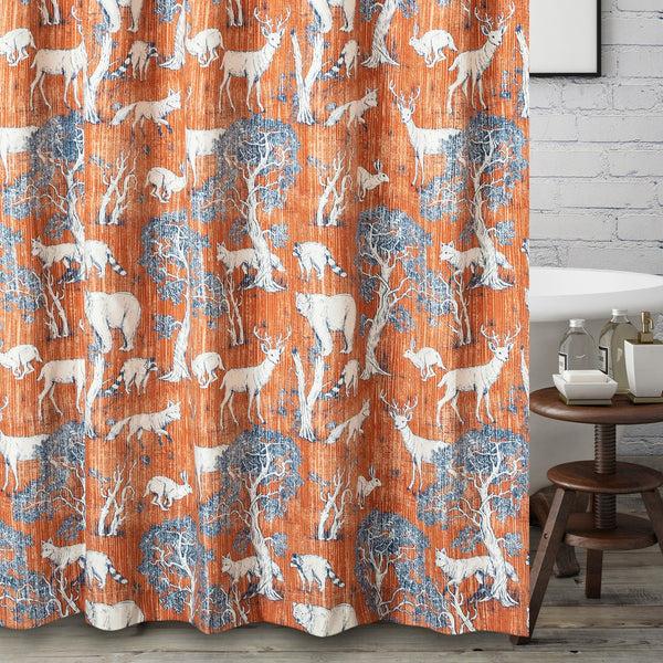 Plow & Hearth Menagerie Shower Curtain