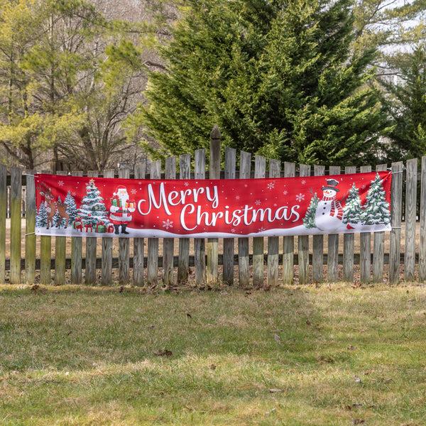 Plow & Hearth Merry Christmas Fence Banner