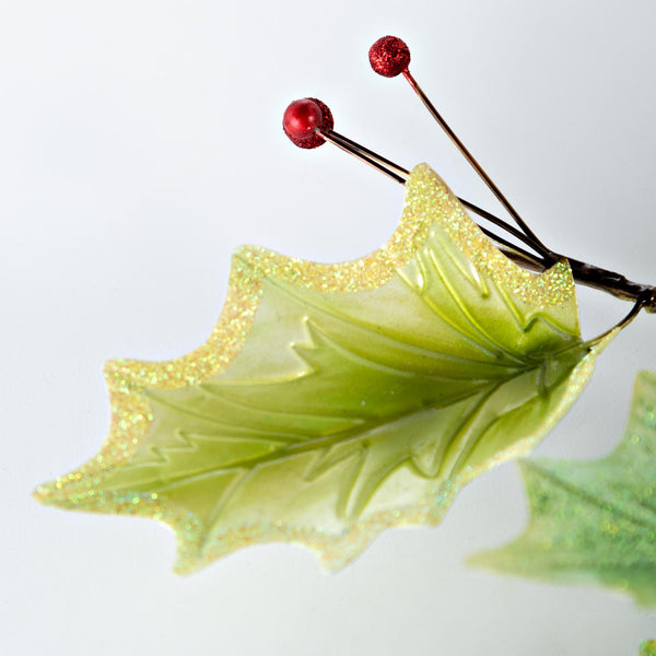 Plow & Hearth Metal And Capiz Holly Leaf Wall Decor