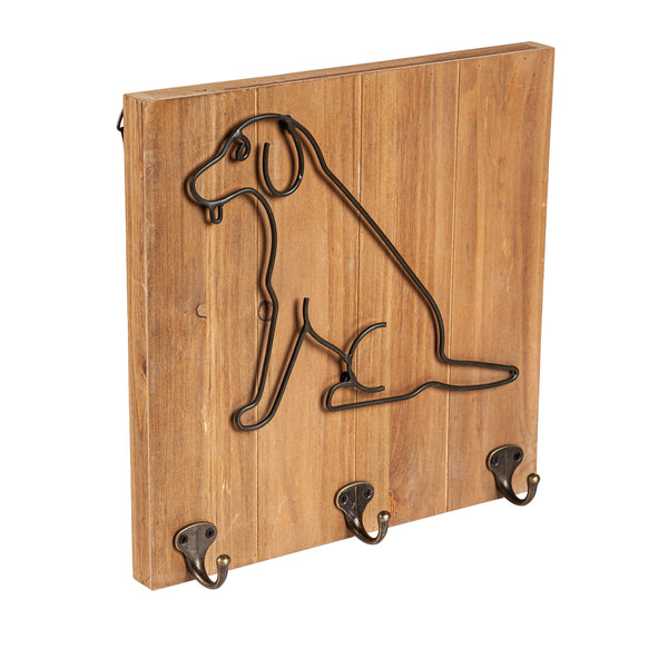 Plow & Hearth Metal And Wood Pet Wall Hooks