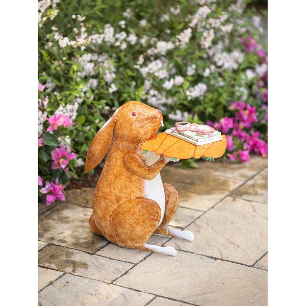 plow & hearth Metal Bunny Side Table