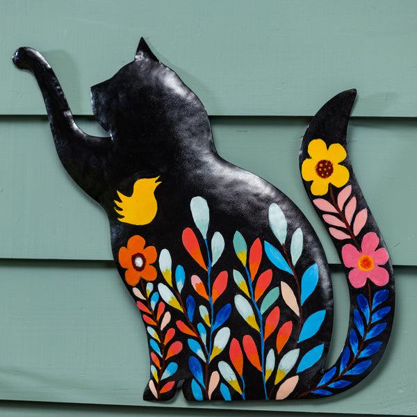 Plow & Hearth Metal Cat Wall Art