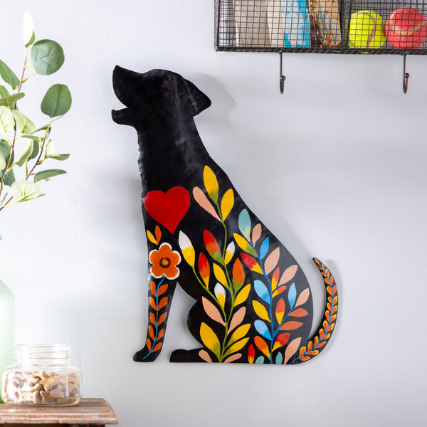 plow & hearth Metal Dog Wall Art