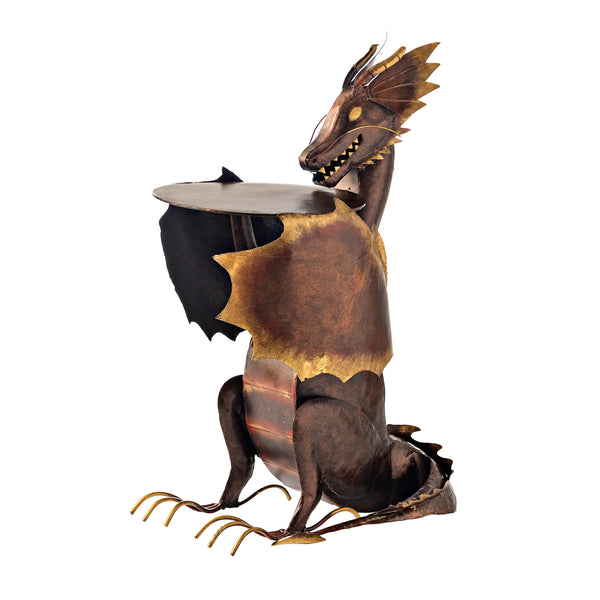 Plow & Hearth Metal Dragon Accent Patio Table