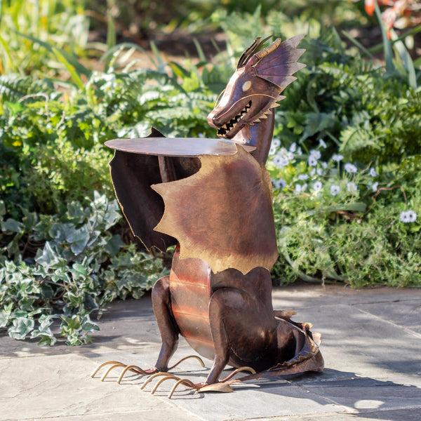 plow & hearth Metal Dragon Accent Patio Table