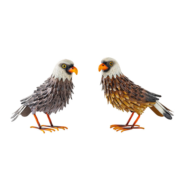 Plow & Hearth Metal Eagle Outdoor Statues Set Of 2