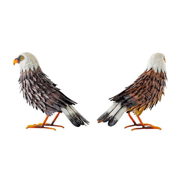 Plow & Hearth Metal Eagle Outdoor Statues Set Of 2