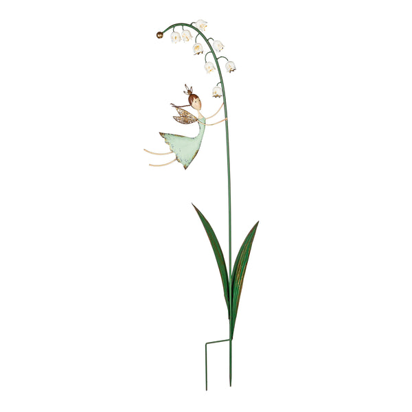 Plow & Hearth Metal Fairy With Flower Stake