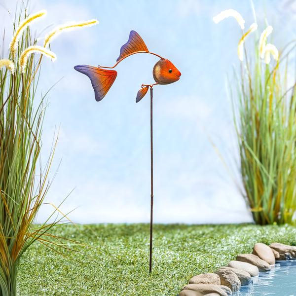 Plow & Hearth Metal Fish Garden Stake