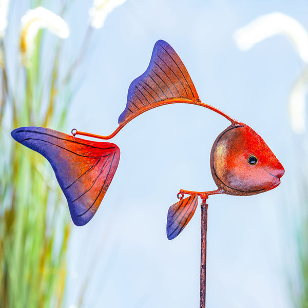 Plow & Hearth Metal Fish Garden Stake
