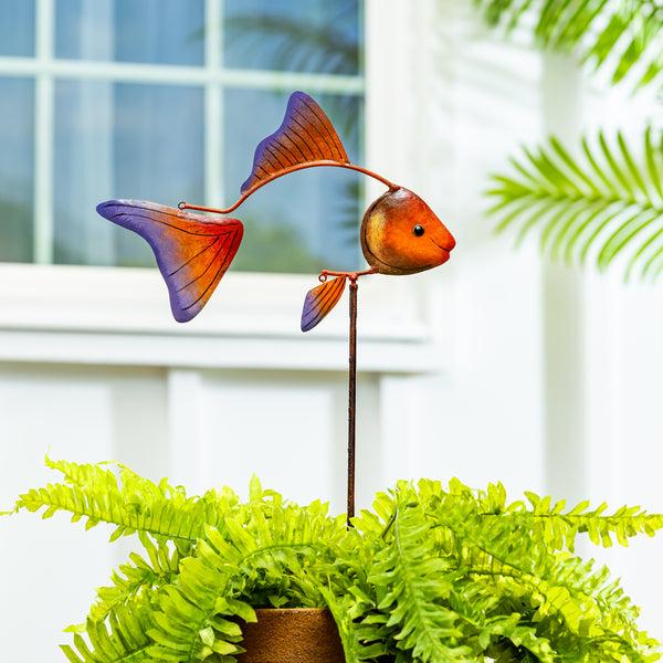 Plow & Hearth Metal Fish Garden Stake