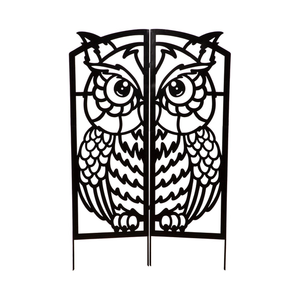Plow & Hearth Metal Folding Owl Garden Trellis