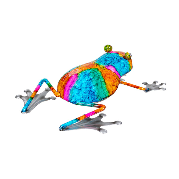 Plow & Hearth Metal Gradient Frog Garden Statue 5"H