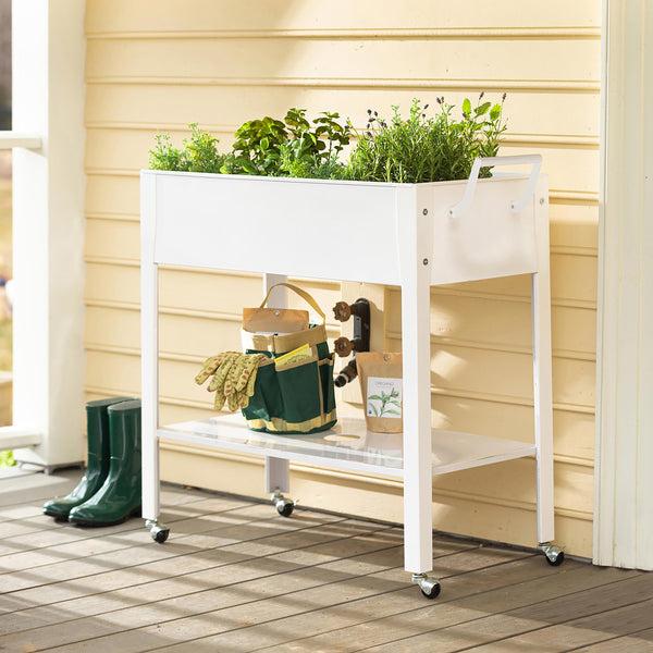 plow & hearth Metal Grow Table with Handle