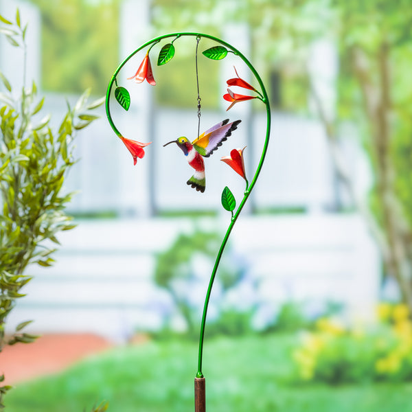 plow & hearth Metal Hummingbird Stake