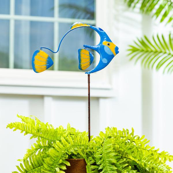 plow & hearth Metal Puffer Fish Stake