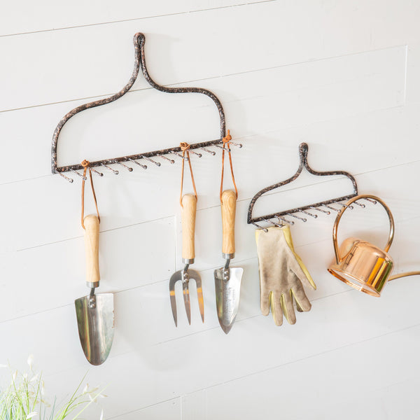 plow & hearth Metal Rake Wall Hooks Set of 2