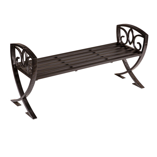 Plow & Hearth Metal Shield Backless Garden Bench