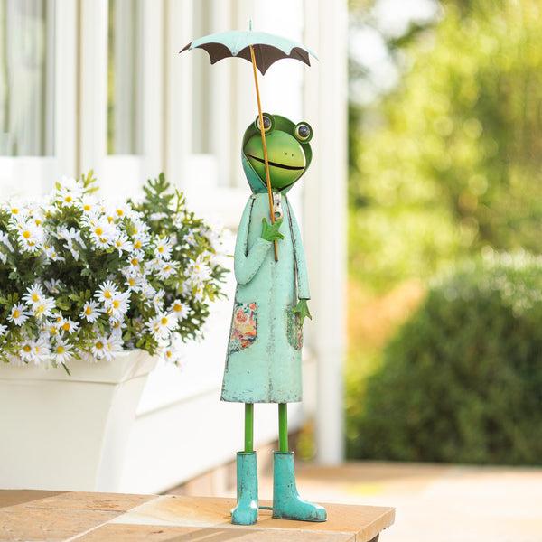 plow & hearth Metal Storybook Frog Garden Statue