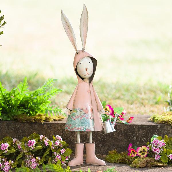 plow & hearth Metal Storybook Rabbit Garden Statue