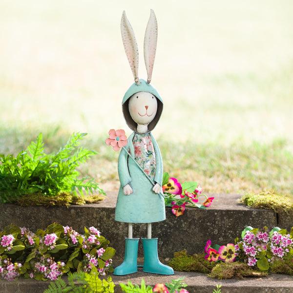 plow & hearth Metal Storybook Rabbit Garden Statue