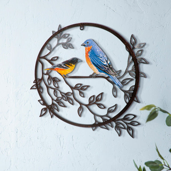 plow & hearth Metal Tree with Cardinals Wall Décor