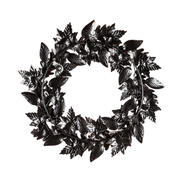 Plow & Hearth Metal Wall Décor Leaves Wreath