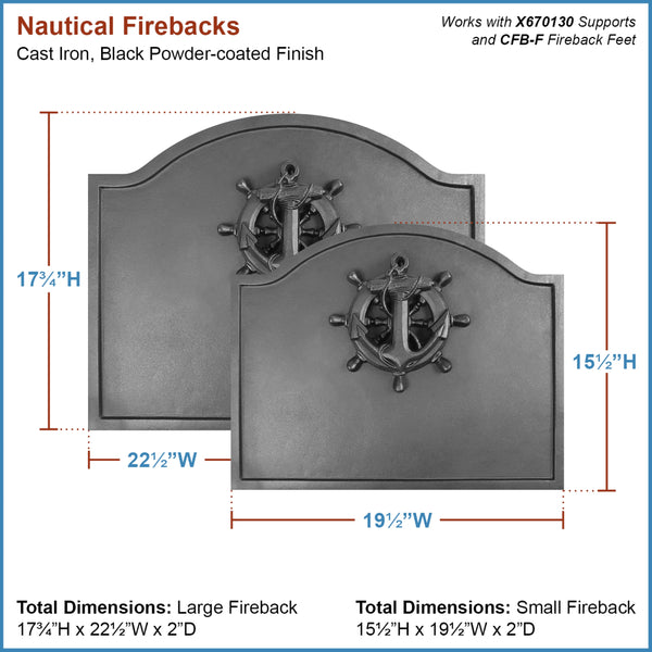Plow & Hearth Nautical Fireback