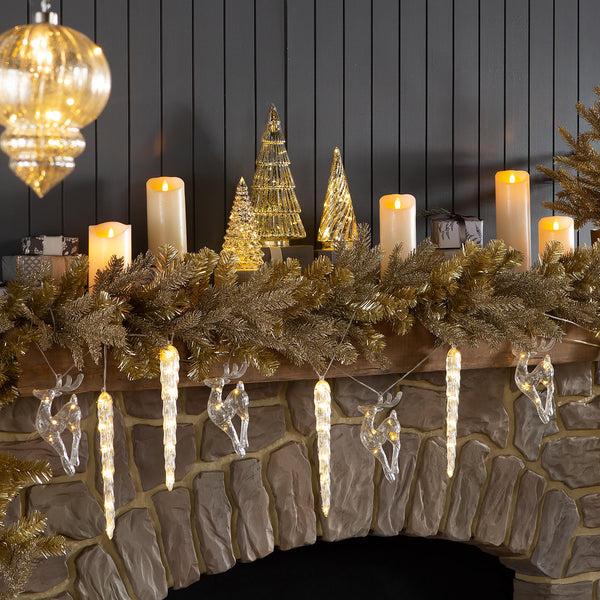 Plow & Hearth Newport Indoor/Outdoor Glitter Garland