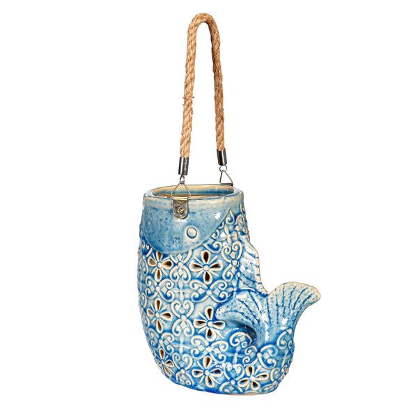 Plow & Hearth Novelty Fish Ceramic Lantern
