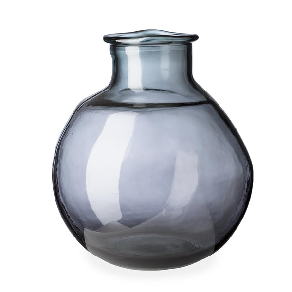 plow & hearth Oval Recycled Glass Balloon Vase 12"