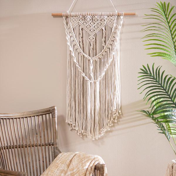 plow & hearth Oversized Braided Macrame Wall Décor