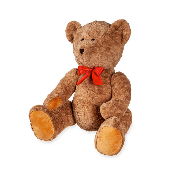 Plow & Hearth Oversized Plush Bear With Bow