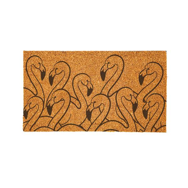 Plow & Hearth Palm Beach Flamingo Coir Mat 28"x16"