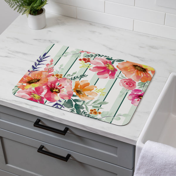 plow & hearth Pastels of Nature Drying Mat 20"x15"