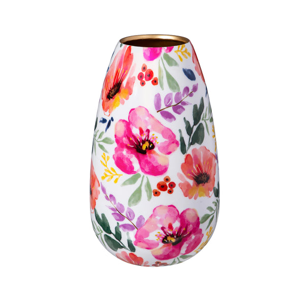 Plow & Hearth Pastels Of Nature Metal Vase Set