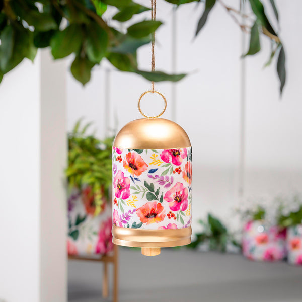 plow & hearth Pastels of Nature Printed Metal Bell