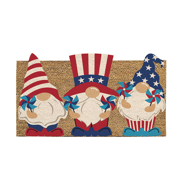 plow & hearth Patriotic Trio Shaped Coir Mat