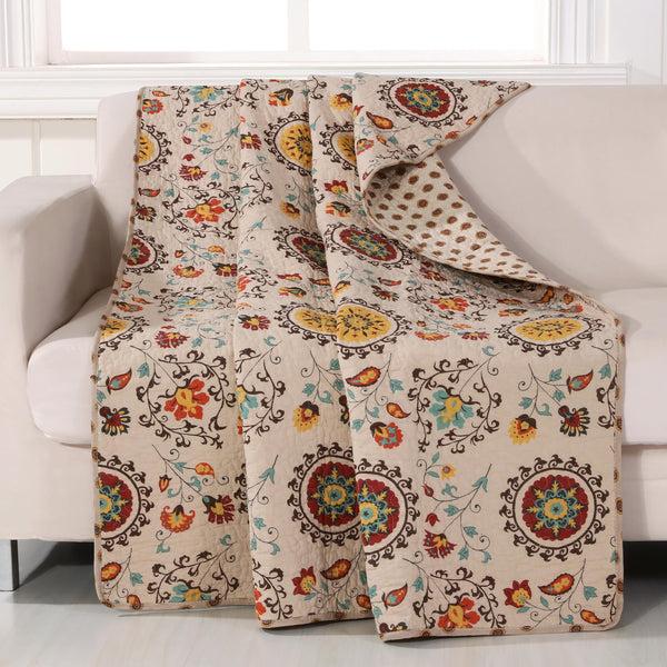 plow & hearth Patterned Quilted Throw