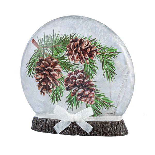 Plow & Hearth Peaceful Pines LED Tabletop Disc Light
