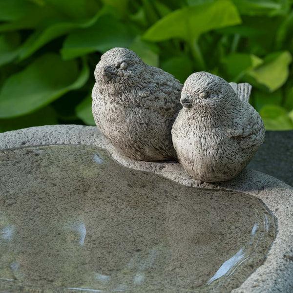 Plow & Hearth Perching Birds Garden Birdbath