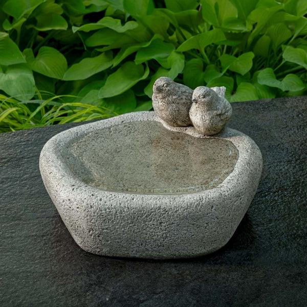 plow & hearth Perching Birds Garden Birdbath