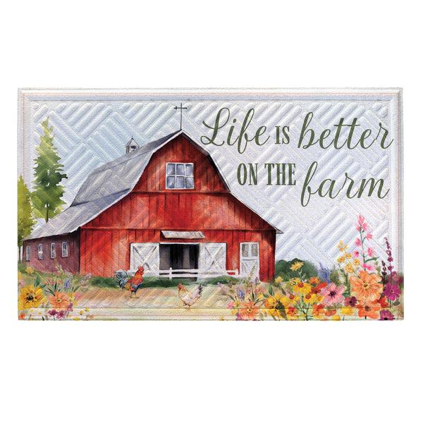 Plow & Hearth Petal & Plow Barn Embossed Mat