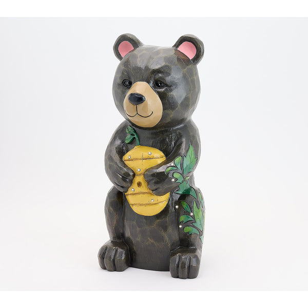 Plow & Hearth Petal & Plow Garden Statue LED Bear 18"H