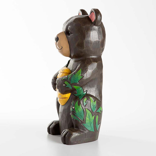 Plow & Hearth Petal & Plow Garden Statue LED Bear 18"H