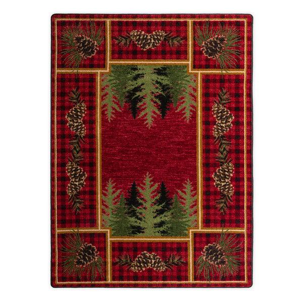 Plow & Hearth Pine Cone Valley Plaid Rug 2'8" X 3'10"