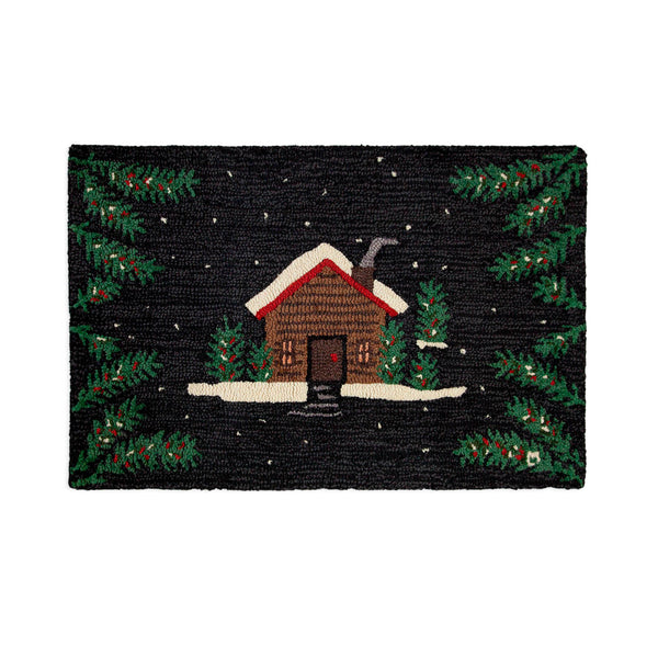 plow & hearth Pinewoods Hand-Hooked Wool Rug 24" x 36"